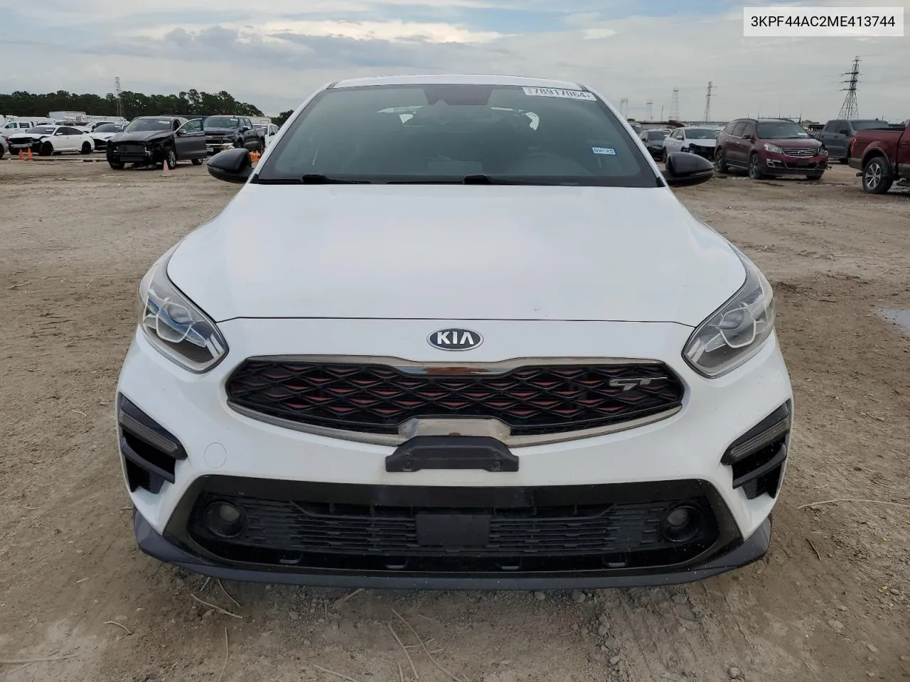 2021 Kia Forte Gt VIN: 3KPF44AC2ME413744 Lot: 78917064