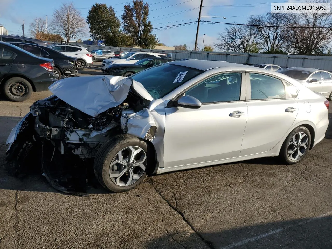 2021 Kia Forte Fe VIN: 3KPF24AD3ME315059 Lot: 79415554