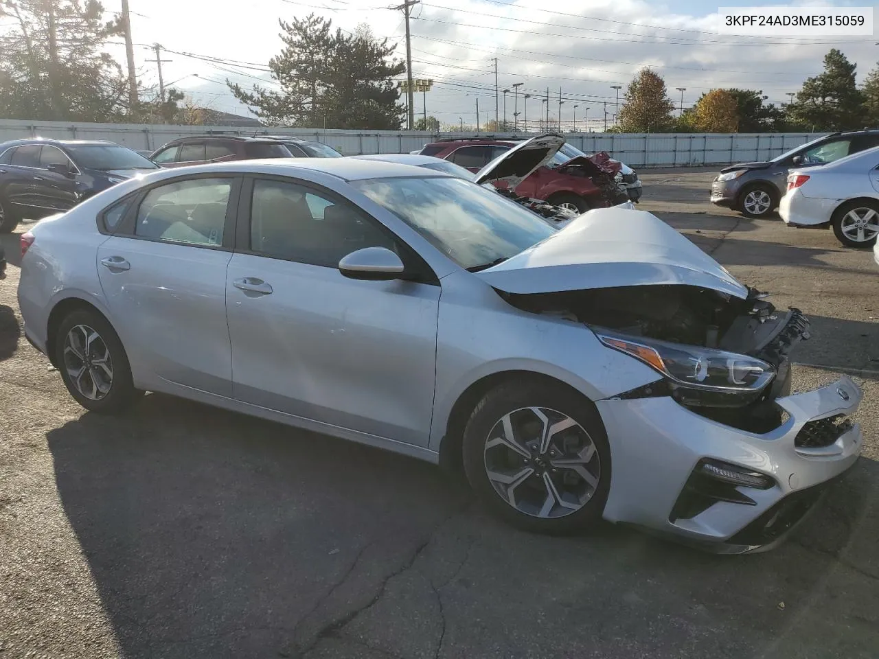 2021 Kia Forte Fe VIN: 3KPF24AD3ME315059 Lot: 79415554