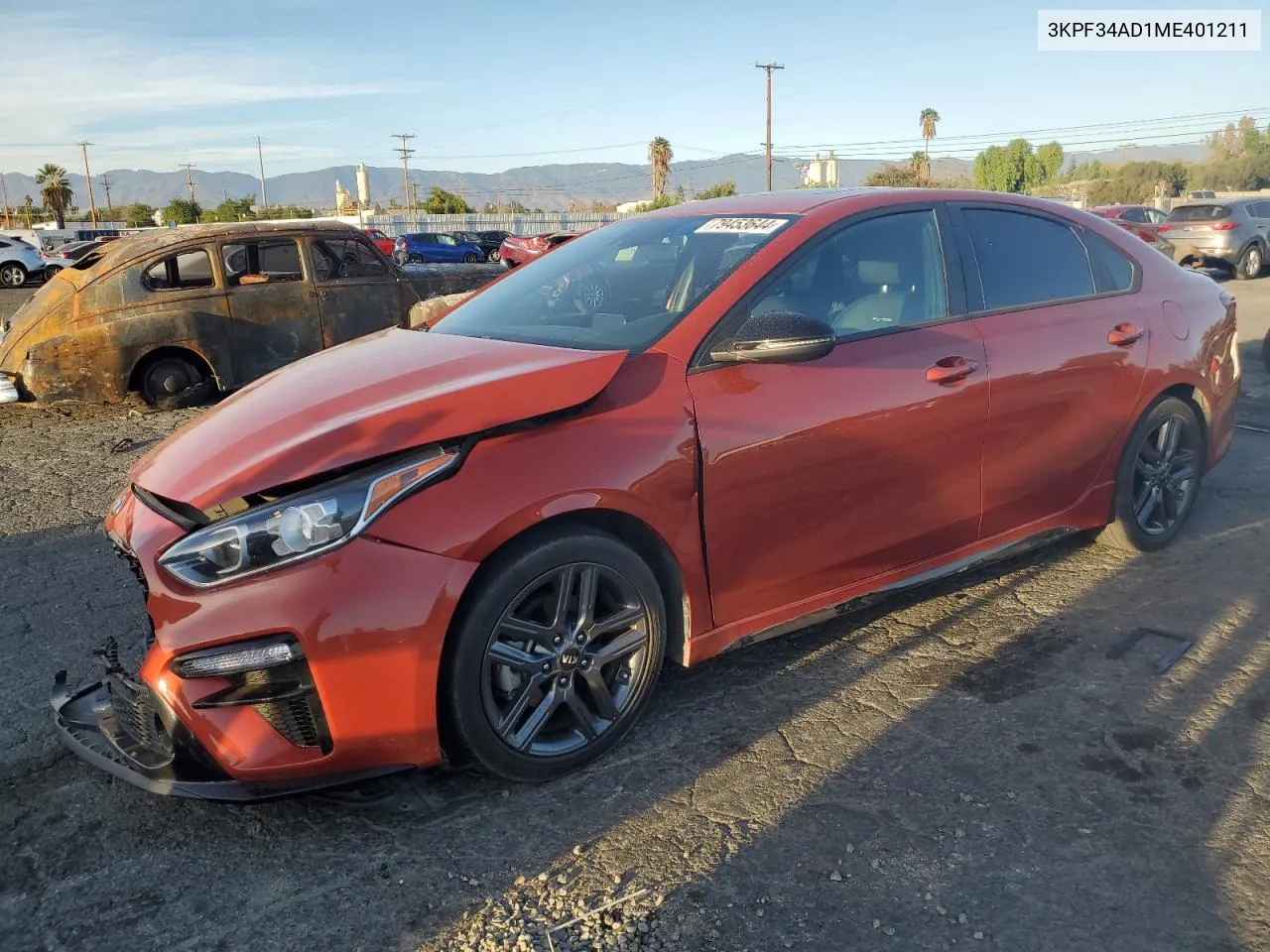 2021 Kia Forte Gt Line VIN: 3KPF34AD1ME401211 Lot: 79453644