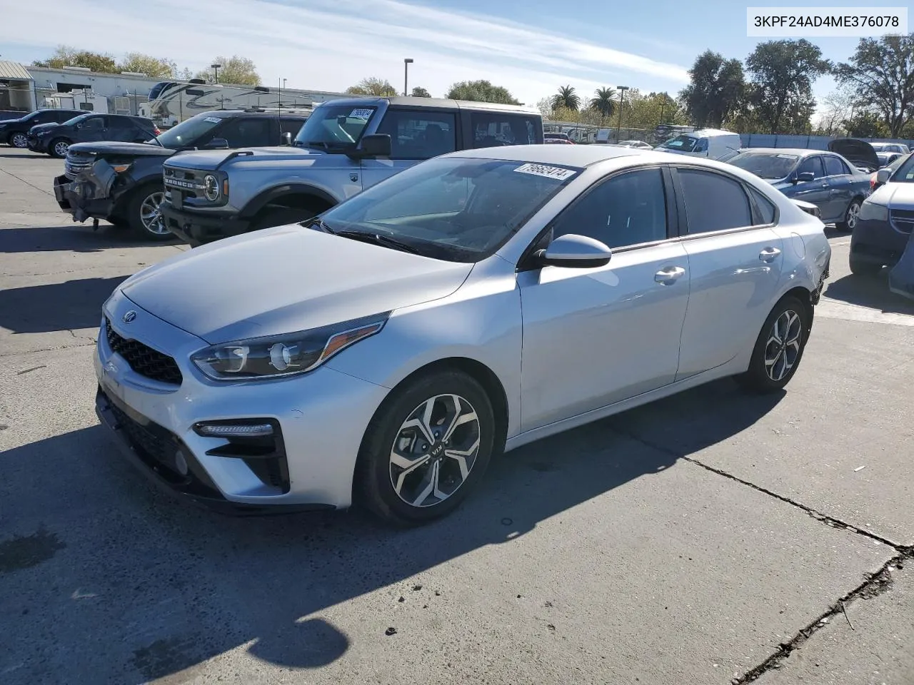 2021 Kia Forte Fe VIN: 3KPF24AD4ME376078 Lot: 79662474