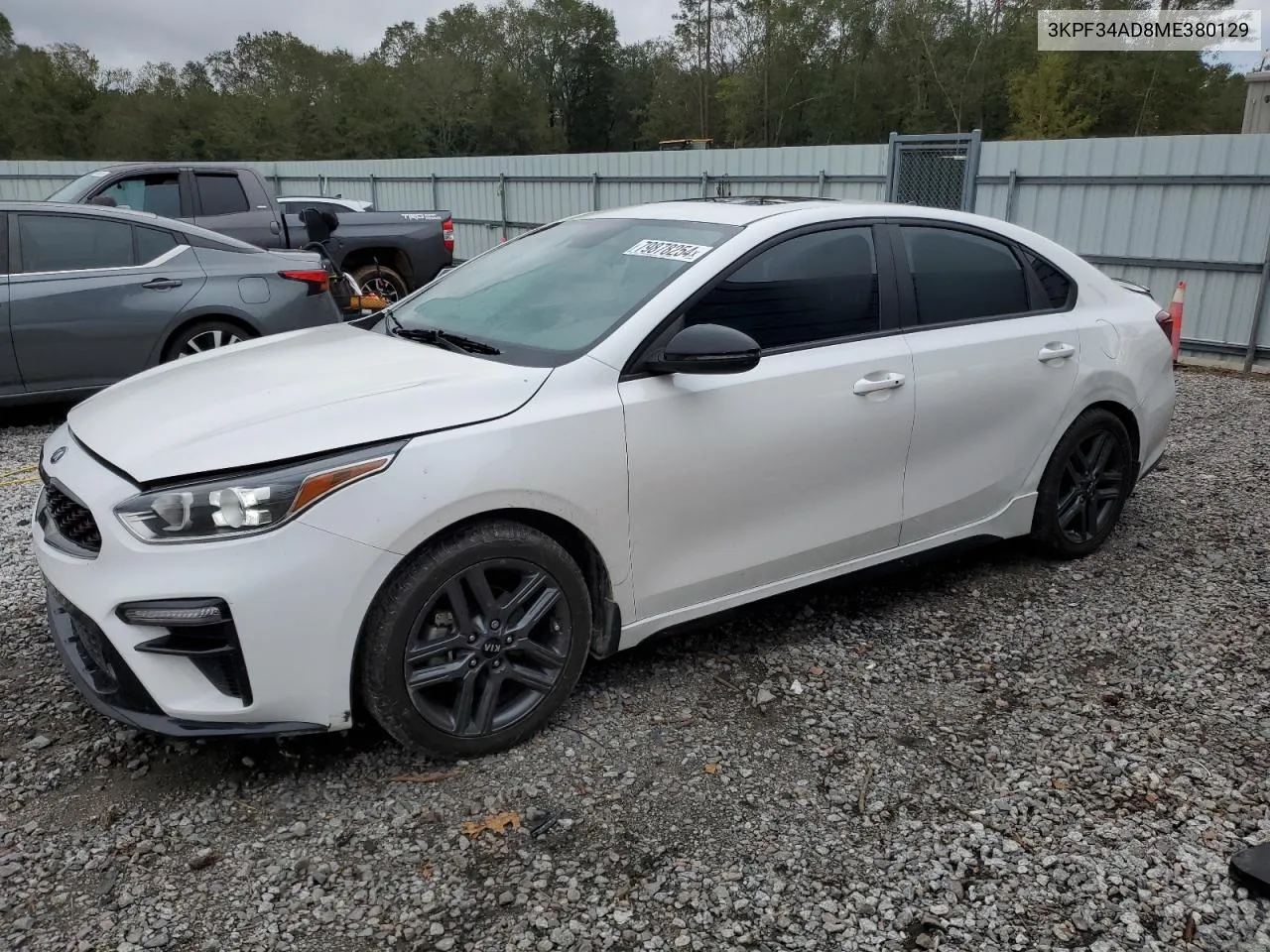 2021 Kia Forte Gt Line VIN: 3KPF34AD8ME380129 Lot: 79878254