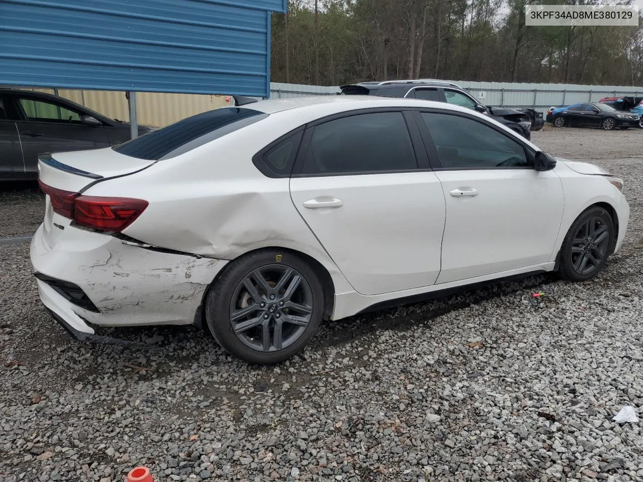 2021 Kia Forte Gt Line VIN: 3KPF34AD8ME380129 Lot: 79878254