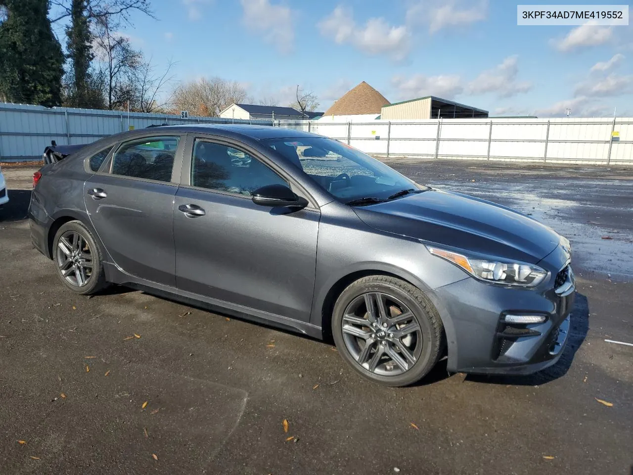 2021 Kia Forte Gt Line VIN: 3KPF34AD7ME419552 Lot: 80120974