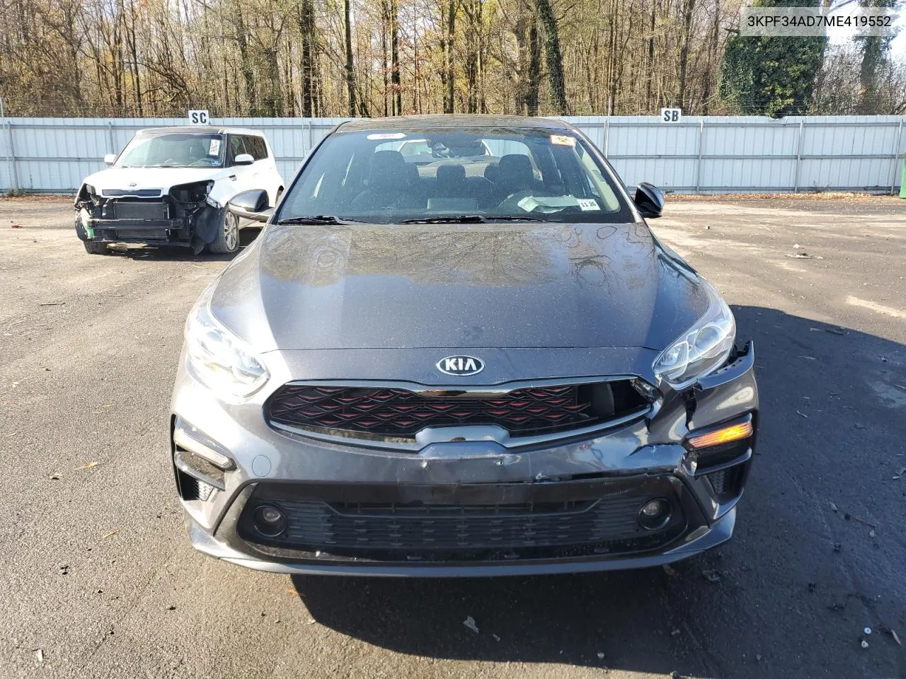 2021 Kia Forte Gt Line VIN: 3KPF34AD7ME419552 Lot: 80120974