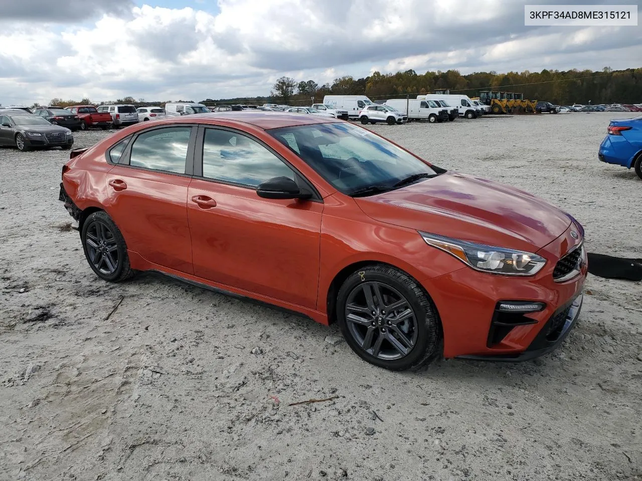 2021 Kia Forte Gt Line VIN: 3KPF34AD8ME315121 Lot: 80261364