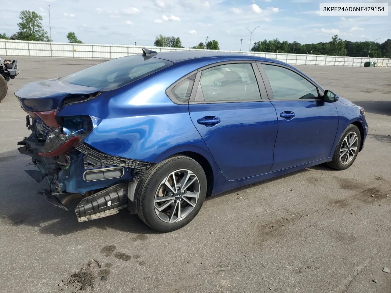 2022 Kia Forte Fe VIN: 3KPF24AD6NE429154 Lot: 51691714