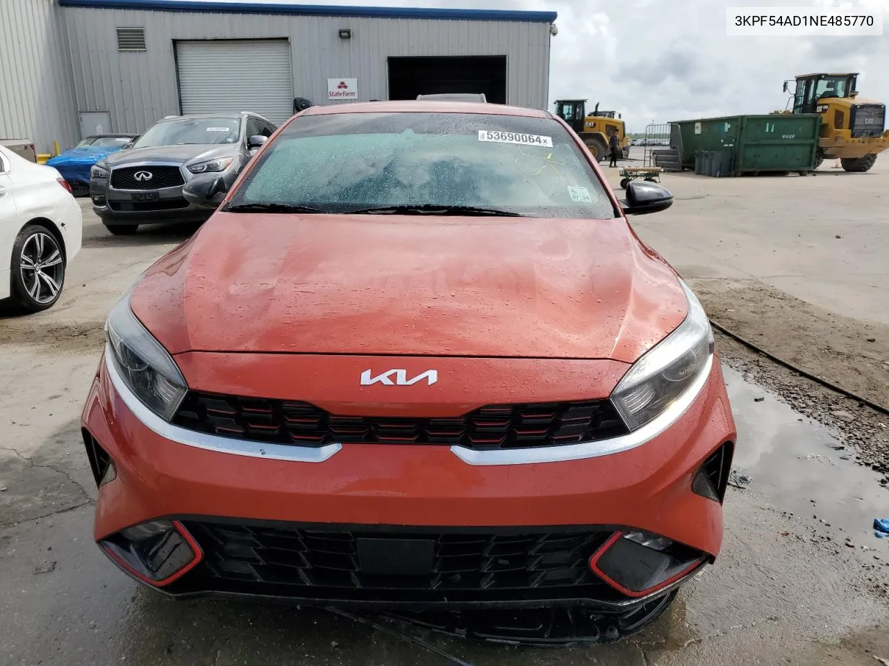 2022 Kia Forte Gt Line VIN: 3KPF54AD1NE485770 Lot: 53690064