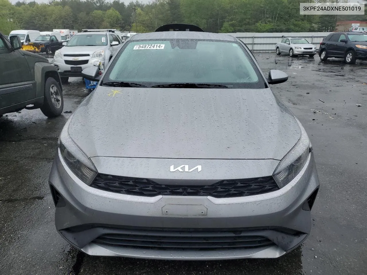 2022 Kia Forte Fe VIN: 3KPF24ADXNE501019 Lot: 54872414