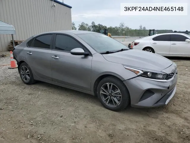 2022 Kia Forte Fe VIN: 3KPF24AD4NE465148 Lot: 55271224