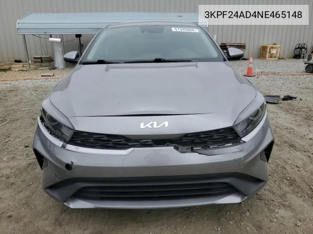 2022 Kia Forte Fe VIN: 3KPF24AD4NE465148 Lot: 55271224