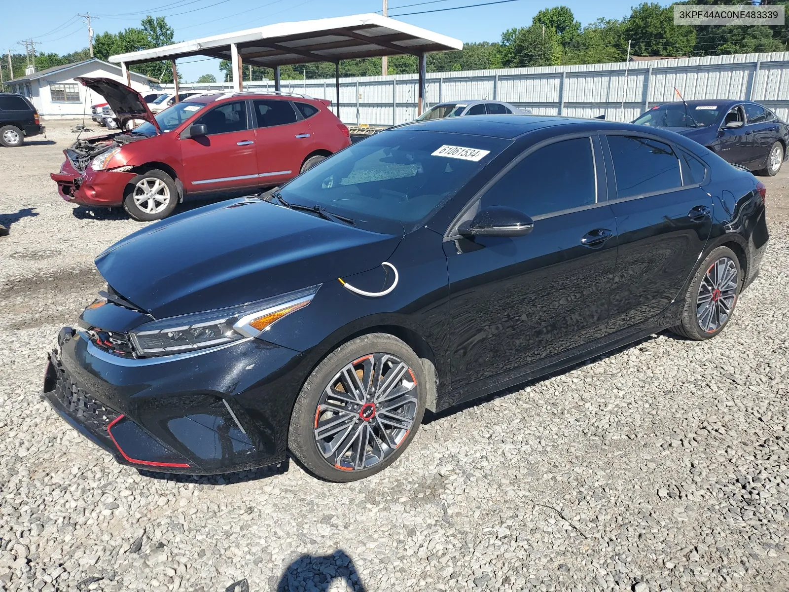 2022 Kia Forte Gt VIN: 3KPF44AC0NE483339 Lot: 61061534