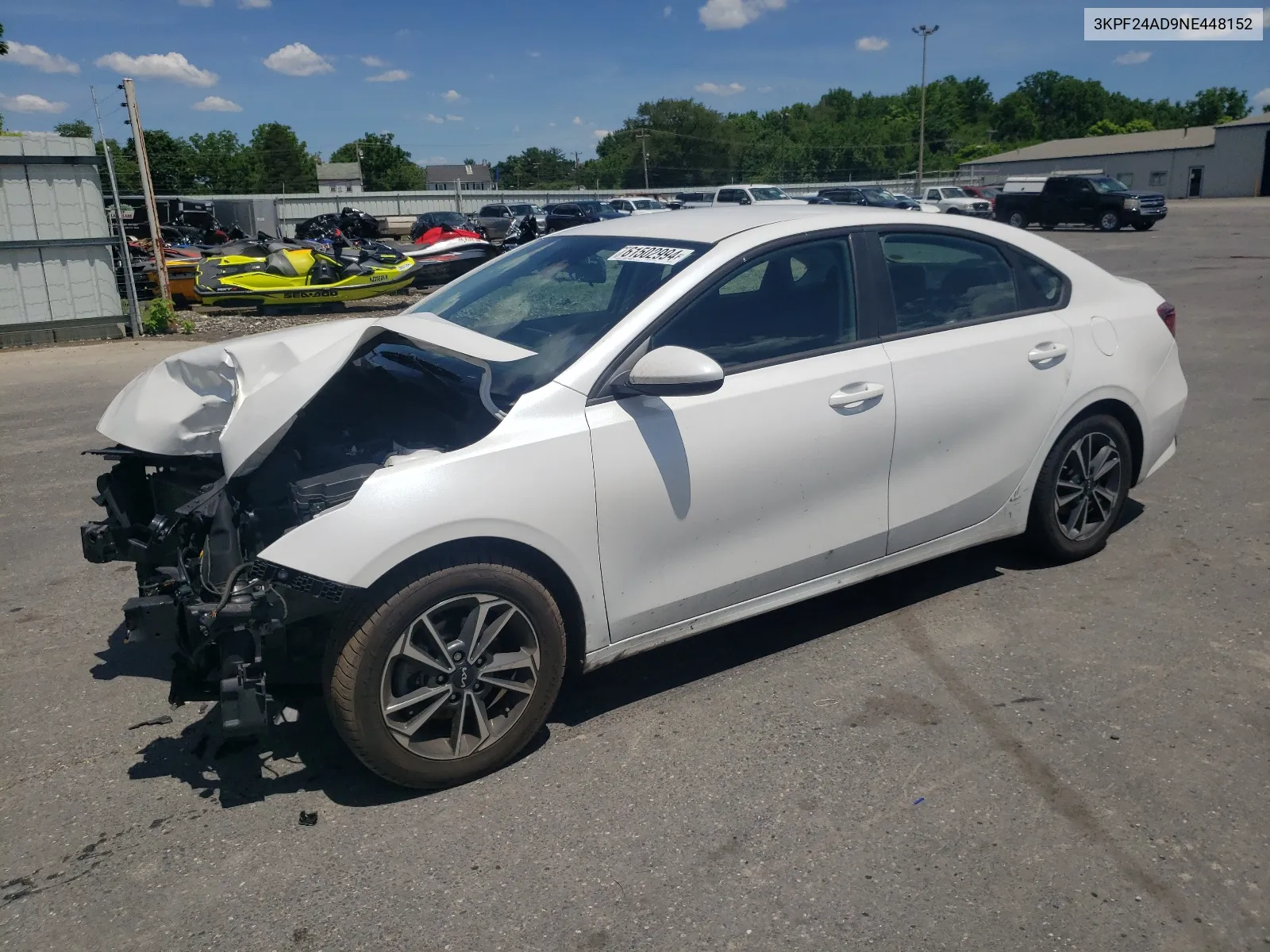 2022 Kia Forte Fe VIN: 3KPF24AD9NE448152 Lot: 61502994