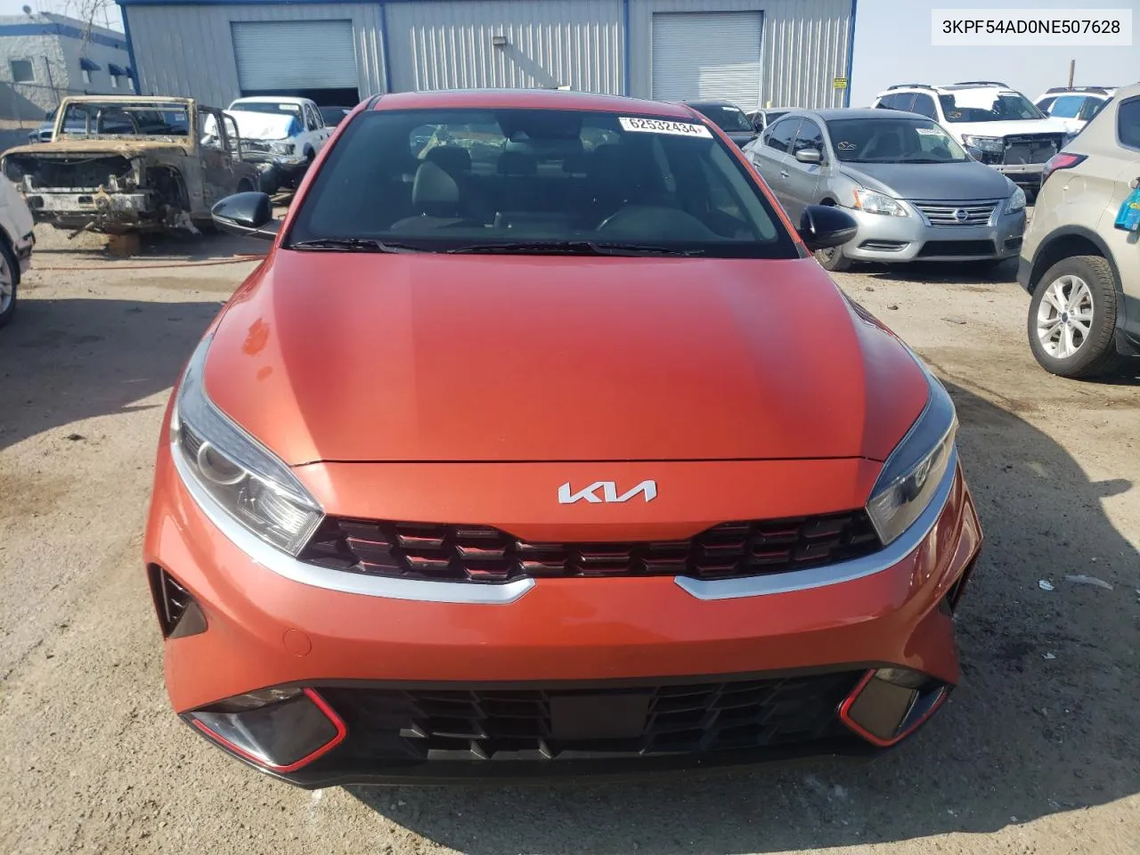 2022 Kia Forte Gt Line VIN: 3KPF54AD0NE507628 Lot: 62532434