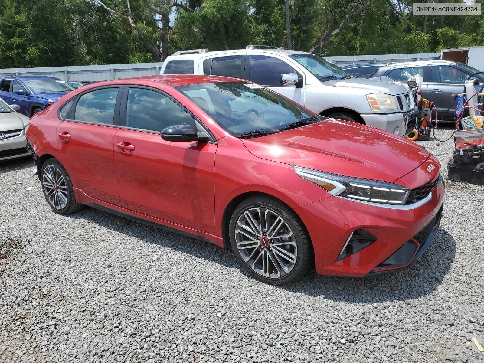 2022 Kia Forte Gt VIN: 3KPF44AC8NE424734 Lot: 65229364