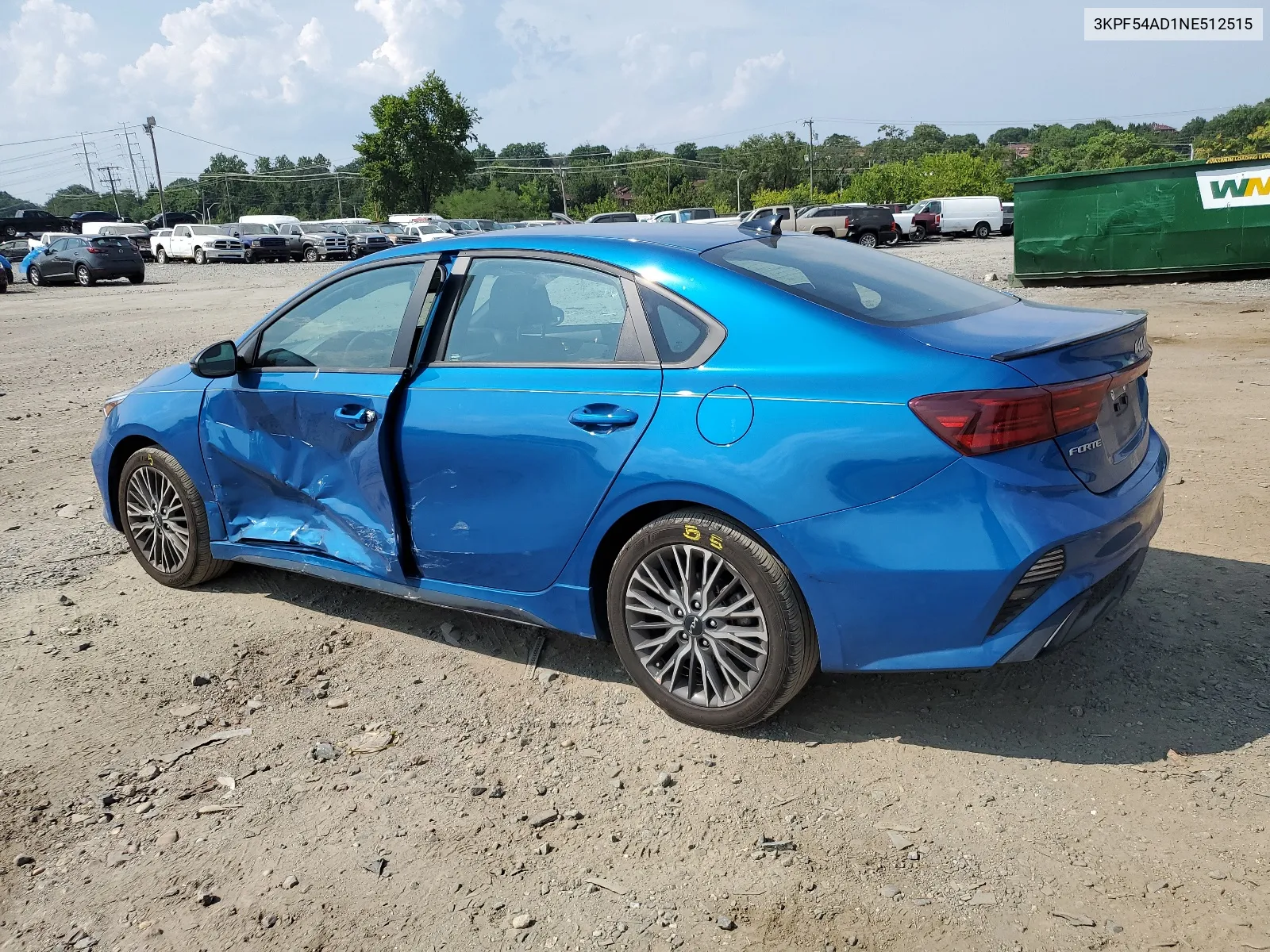 2022 Kia Forte Gt Line VIN: 3KPF54AD1NE512515 Lot: 65319664