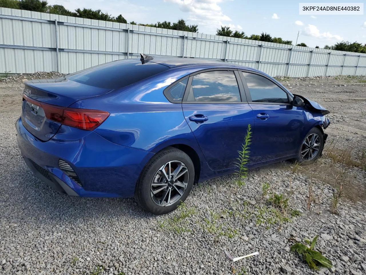 2022 Kia Forte Fe VIN: 3KPF24AD8NE440382 Lot: 65399144