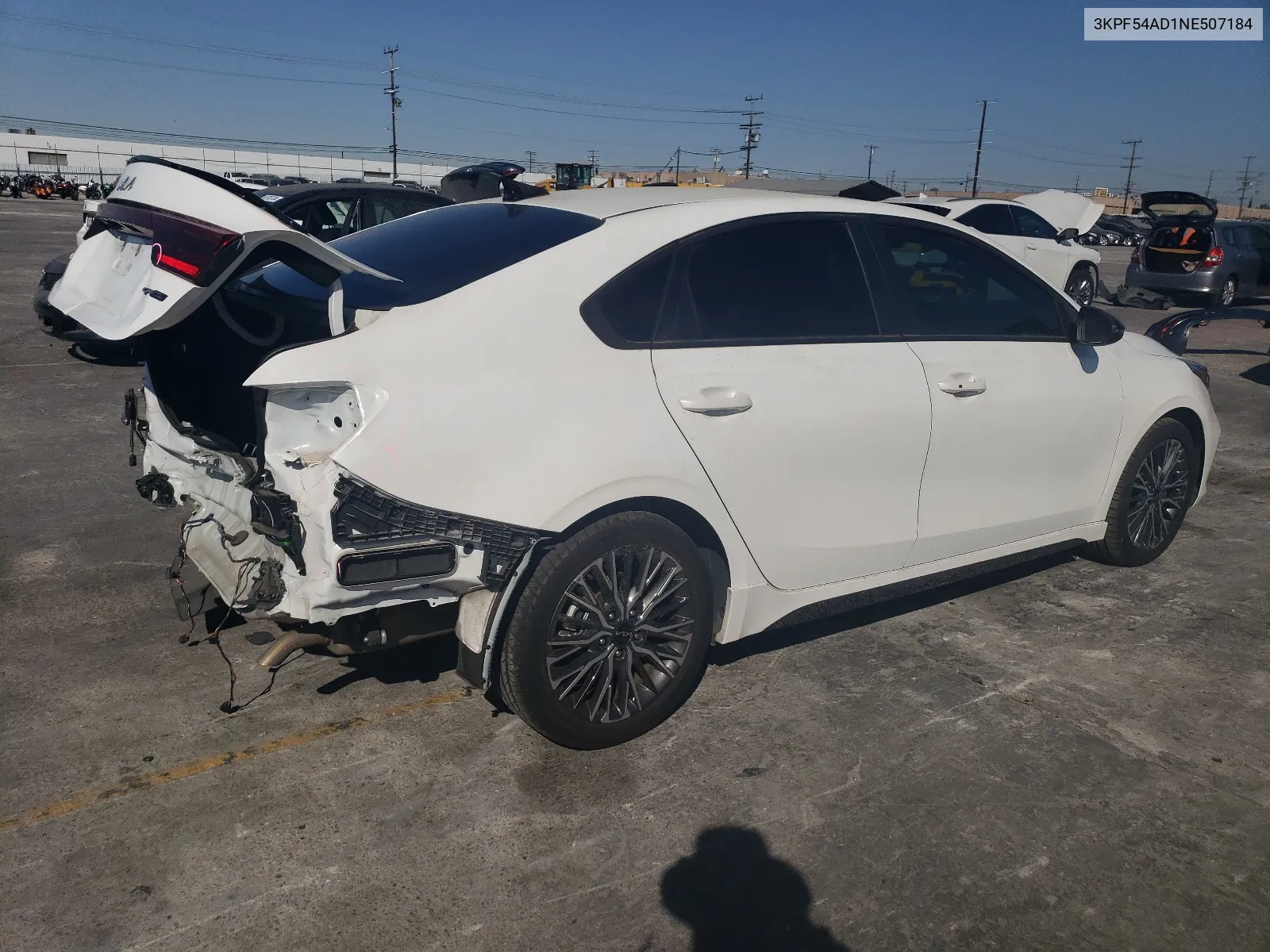 2022 Kia Forte Gt Line VIN: 3KPF54AD1NE507184 Lot: 65806464