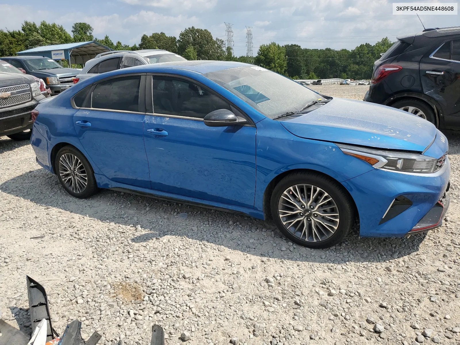 2022 Kia Forte Gt Line VIN: 3KPF54AD5NE448608 Lot: 65984964