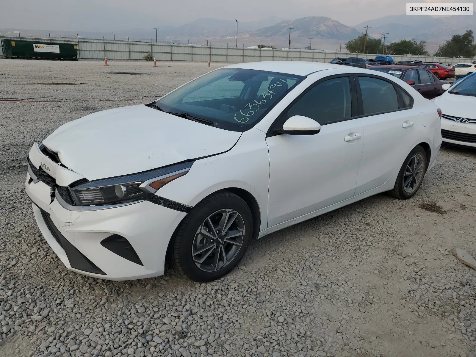 2022 Kia Forte Fe VIN: 3KPF24AD7NE454130 Lot: 66363794