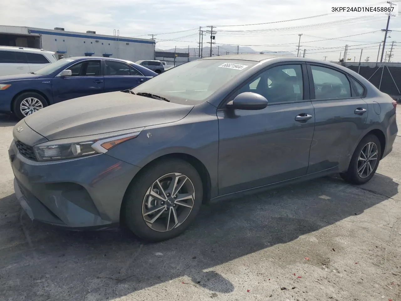 2022 Kia Forte Fe VIN: 3KPF24AD1NE458867 Lot: 66621944