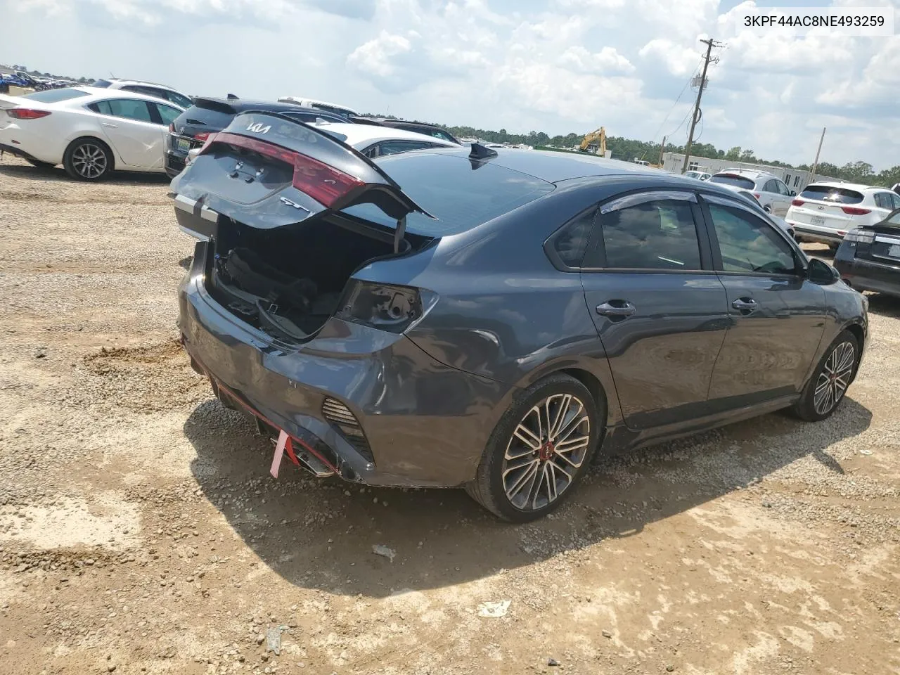 2022 Kia Forte Gt VIN: 3KPF44AC8NE493259 Lot: 66689964