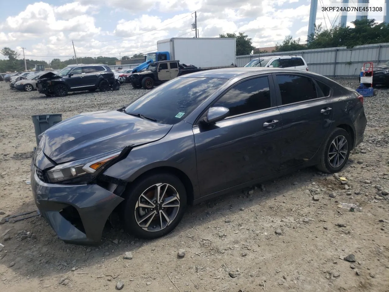 2022 Kia Forte Fe VIN: 3KPF24AD7NE451308 Lot: 66856474