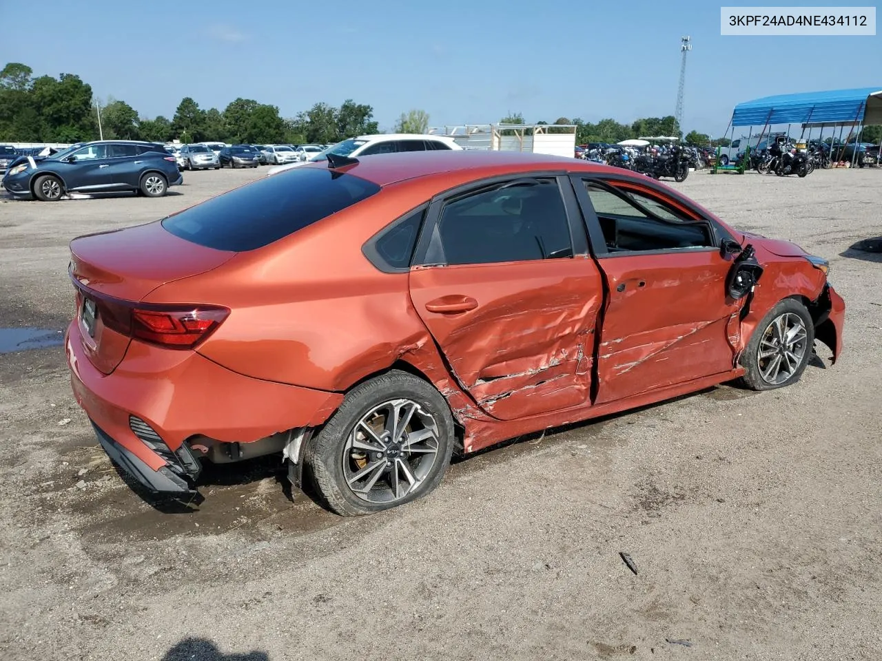 2022 Kia Forte Fe VIN: 3KPF24AD4NE434112 Lot: 67586734