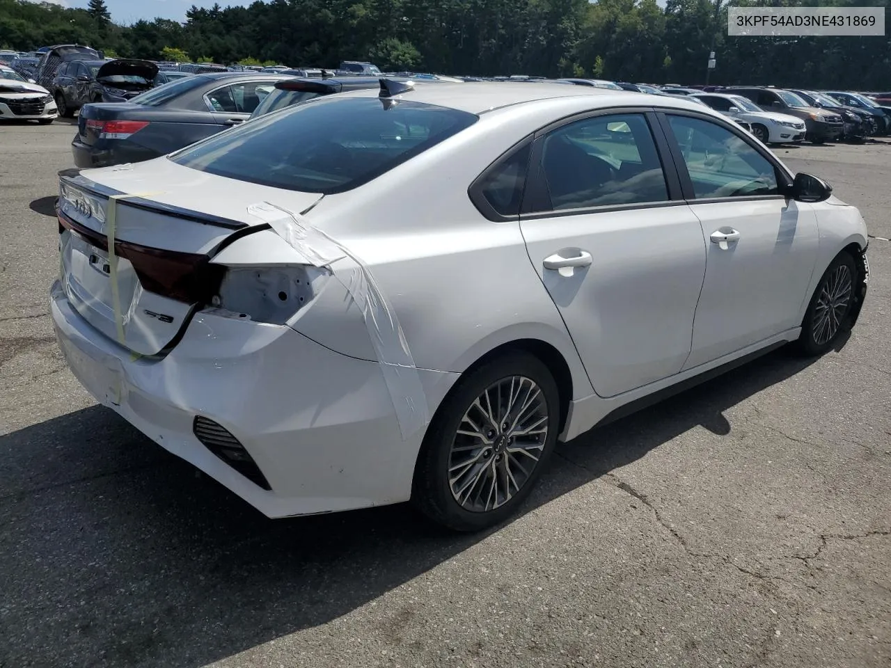 2022 Kia Forte Gt Line VIN: 3KPF54AD3NE431869 Lot: 67995854