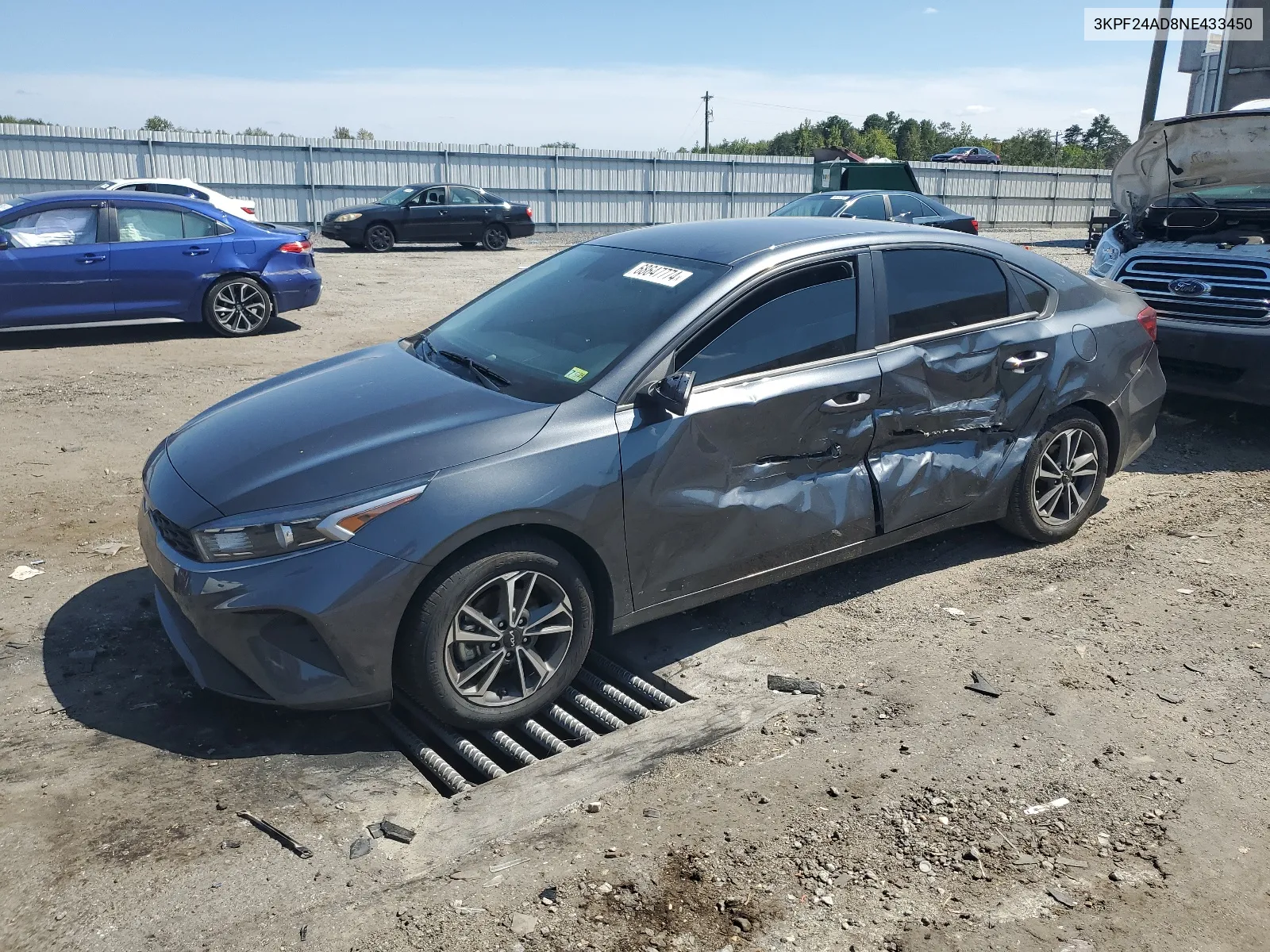 2022 Kia Forte Fe VIN: 3KPF24AD8NE433450 Lot: 68647774