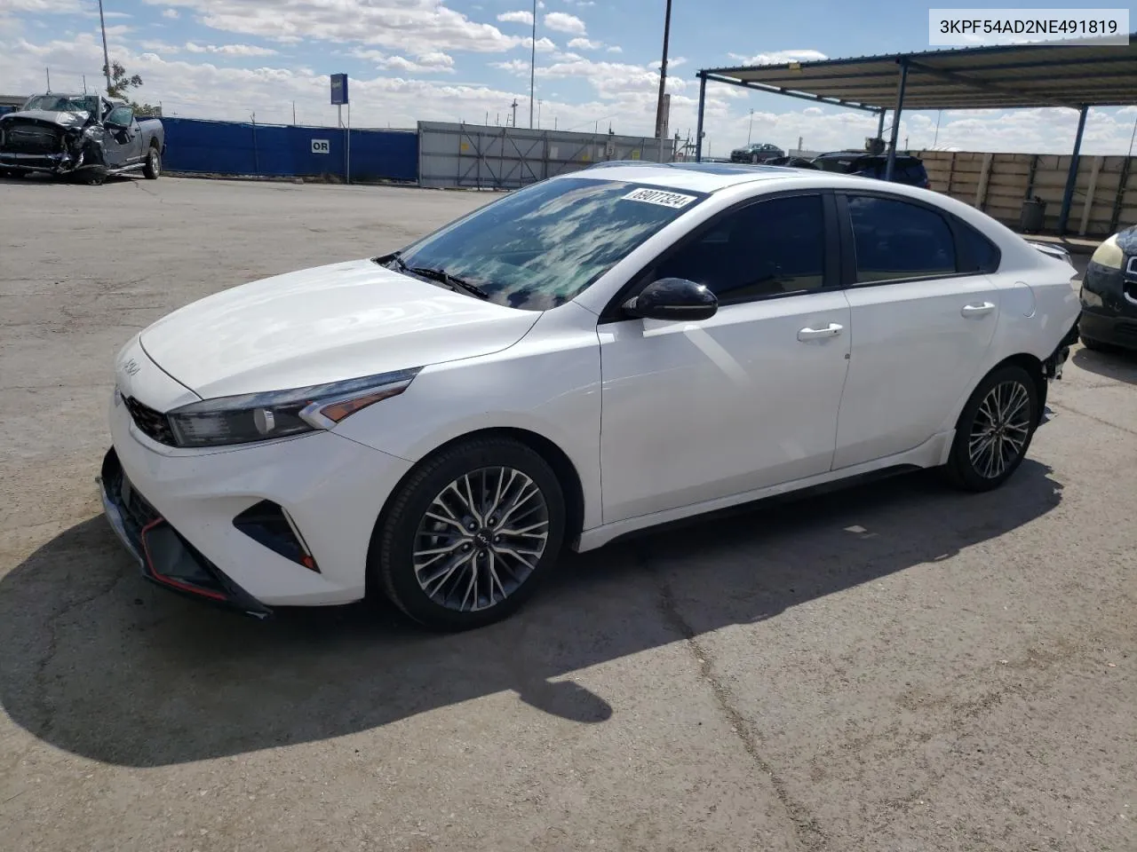 2022 Kia Forte Gt Line VIN: 3KPF54AD2NE491819 Lot: 69077324