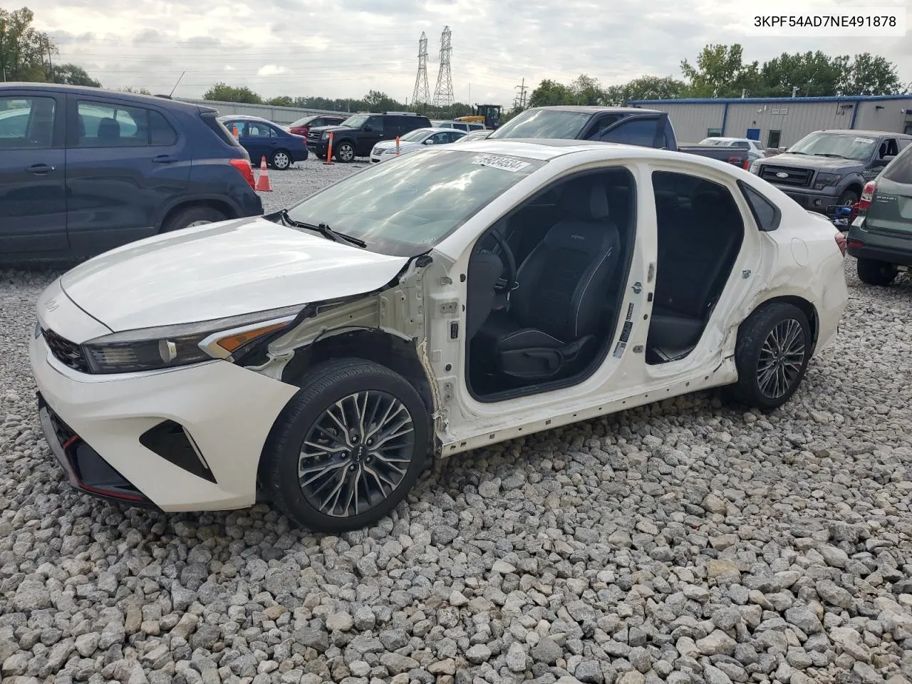 2022 Kia Forte Gt Line VIN: 3KPF54AD7NE491878 Lot: 69234534