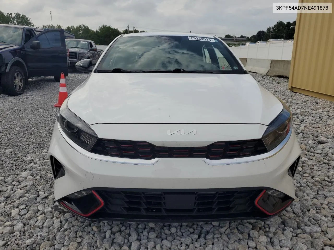 2022 Kia Forte Gt Line VIN: 3KPF54AD7NE491878 Lot: 69234534