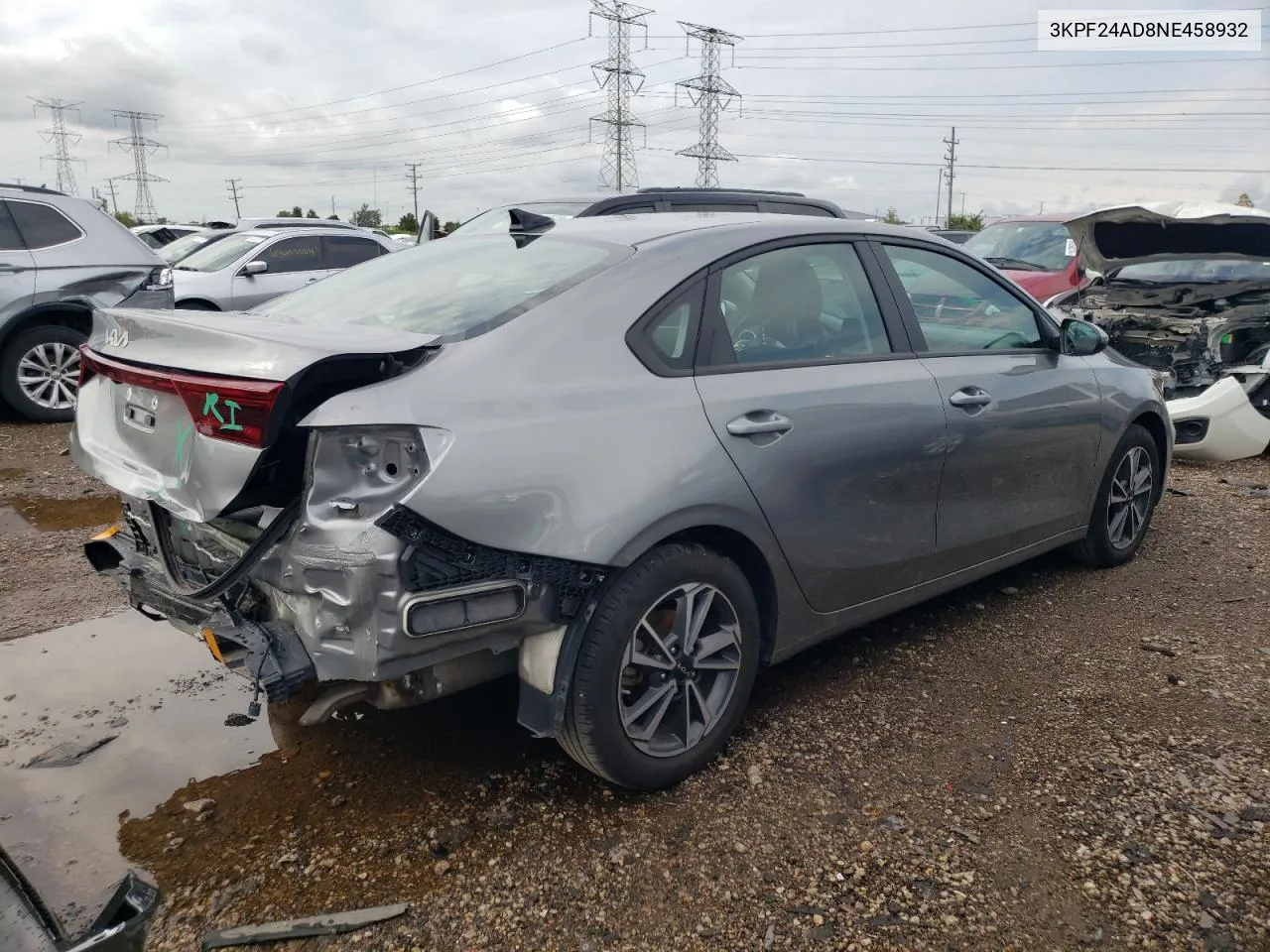 2022 Kia Forte Fe VIN: 3KPF24AD8NE458932 Lot: 69278744