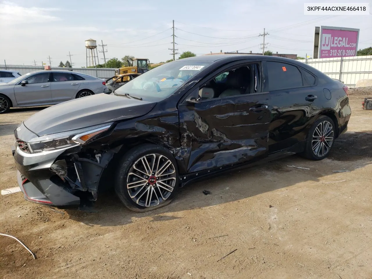 2022 Kia Forte Gt VIN: 3KPF44ACXNE466418 Lot: 69327694