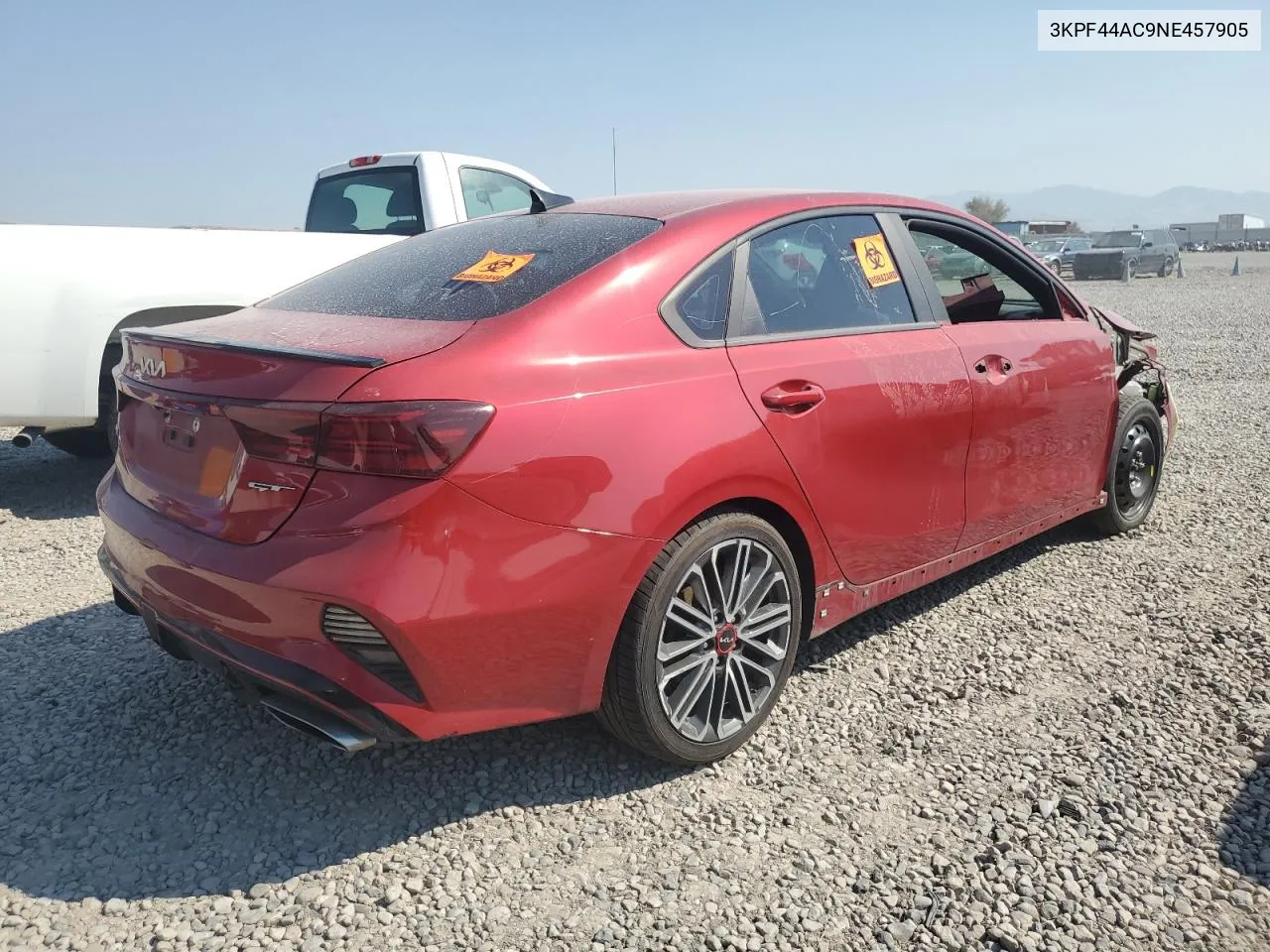 2022 Kia Forte Gt VIN: 3KPF44AC9NE457905 Lot: 69894594