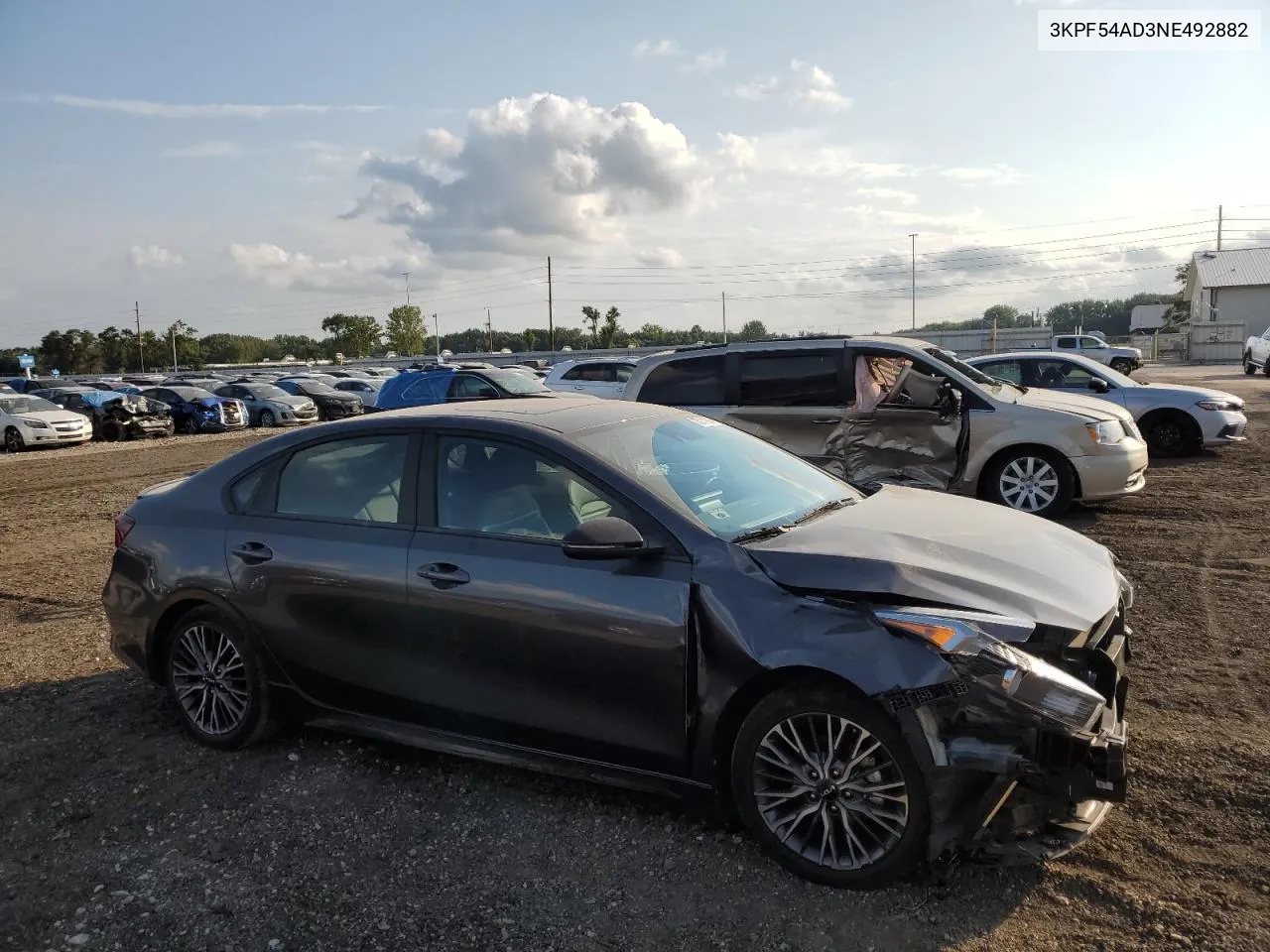 2022 Kia Forte Gt Line VIN: 3KPF54AD3NE492882 Lot: 70211964