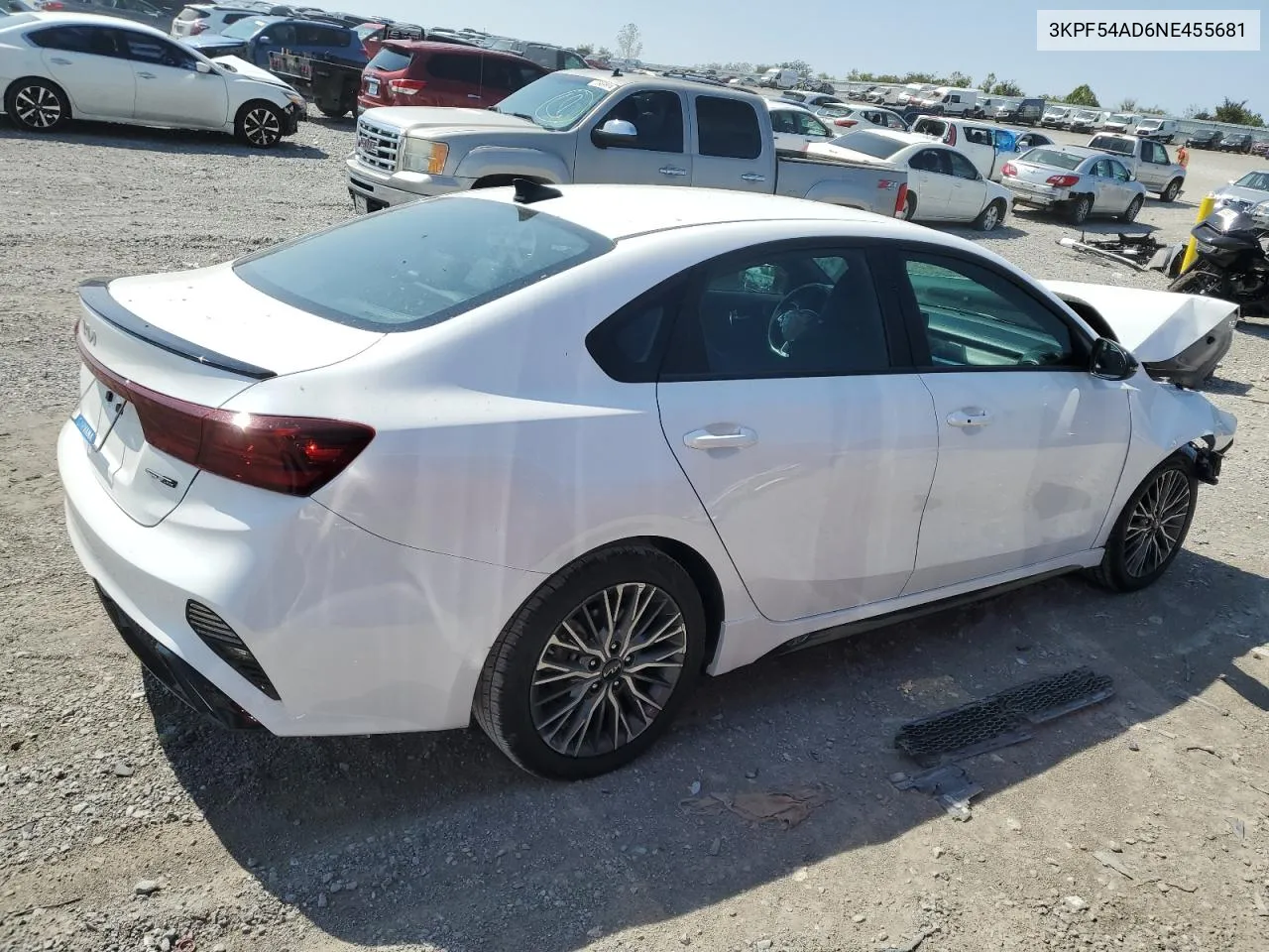 2022 Kia Forte Gt Line VIN: 3KPF54AD6NE455681 Lot: 71016244