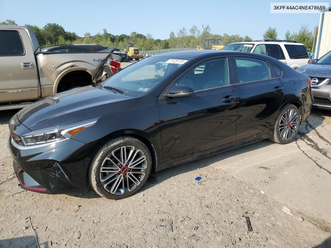 2022 Kia Forte Gt VIN: 3KPF44AC4NE478659 Lot: 71125174