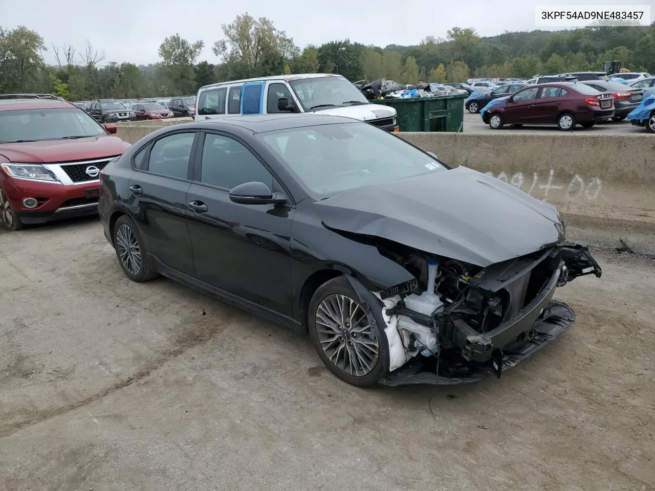 2022 Kia Forte Gt Line VIN: 3KPF54AD9NE483457 Lot: 71559164