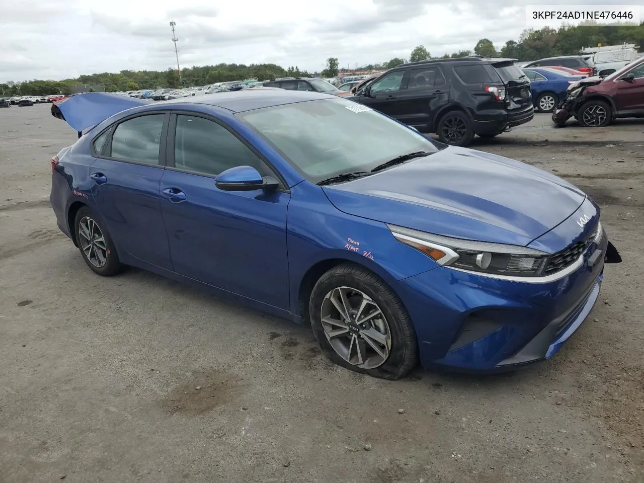 2022 Kia Forte Fe VIN: 3KPF24AD1NE476446 Lot: 71710914