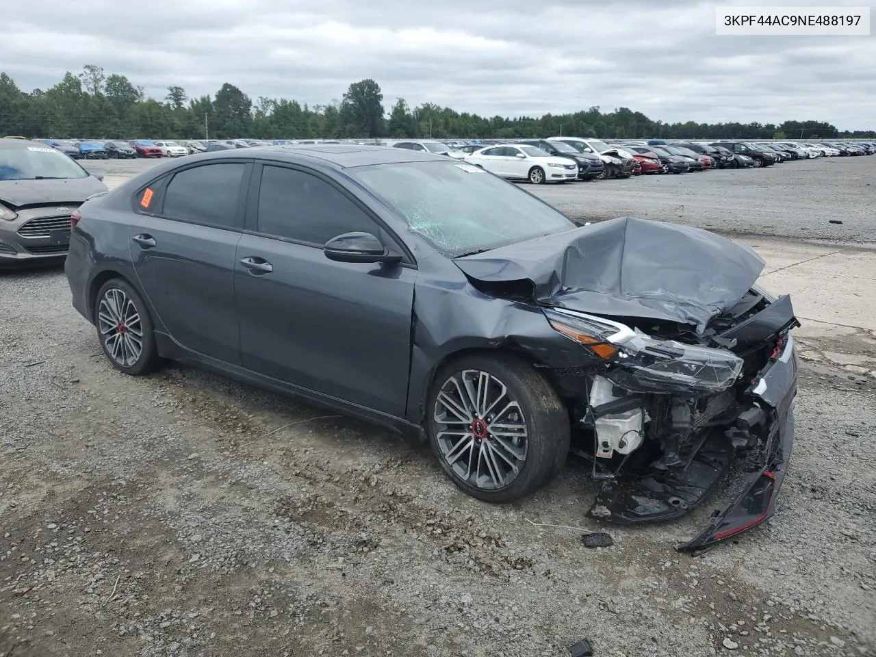 2022 Kia Forte Gt VIN: 3KPF44AC9NE488197 Lot: 71815274