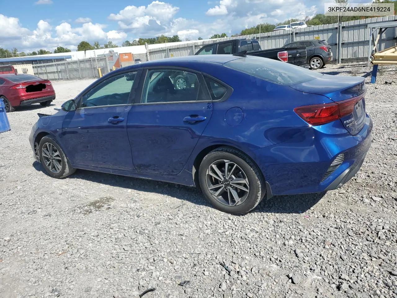 3KPF24AD6NE419224 2022 Kia Forte Fe