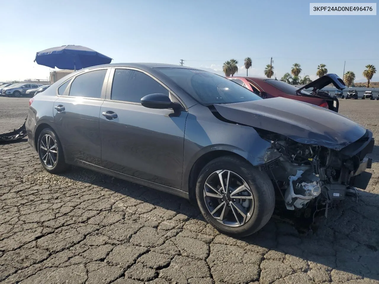 2022 Kia Forte Fe VIN: 3KPF24AD0NE496476 Lot: 72473384