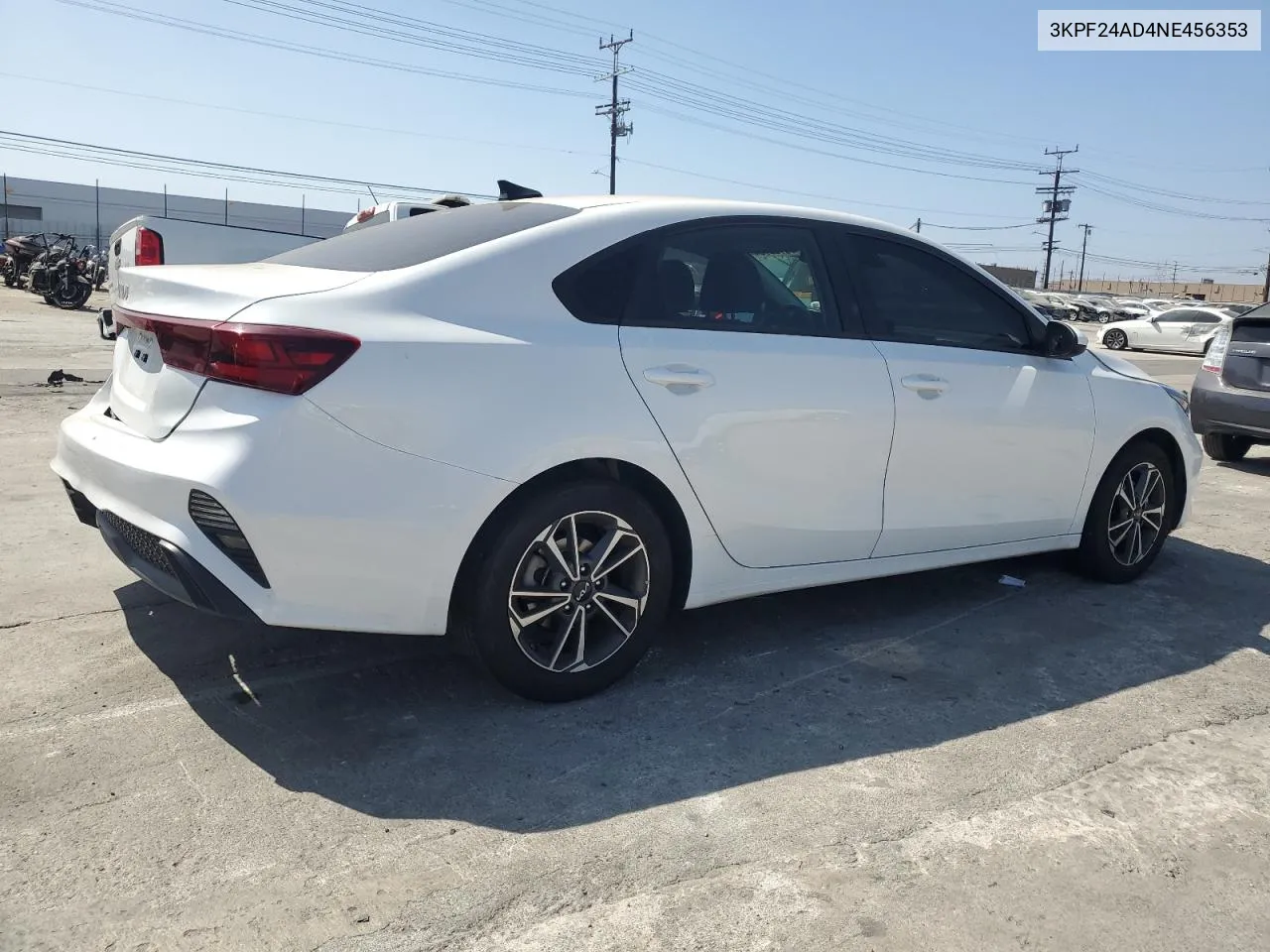 2022 Kia Forte Fe VIN: 3KPF24AD4NE456353 Lot: 72757764