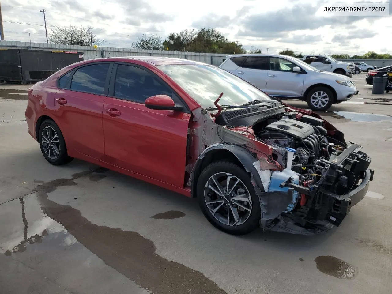 2022 Kia Forte Fe VIN: 3KPF24AD2NE452687 Lot: 72812254