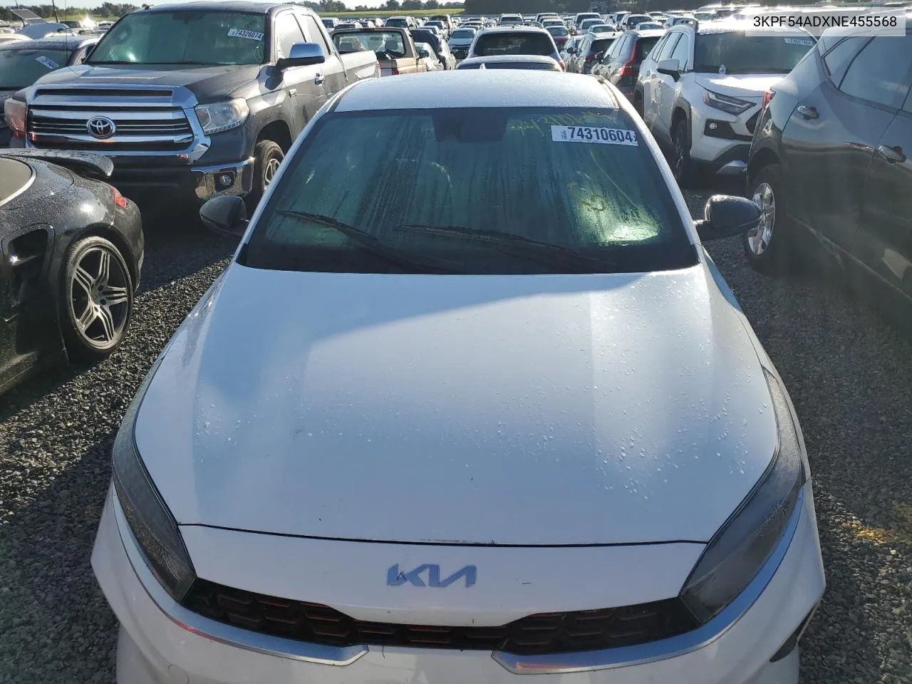 2022 Kia Forte Gt Line VIN: 3KPF54ADXNE455568 Lot: 74310604