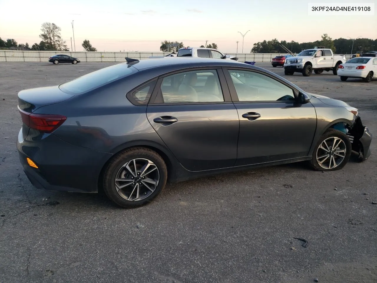 2022 Kia Forte Fe VIN: 3KPF24AD4NE419108 Lot: 74400174