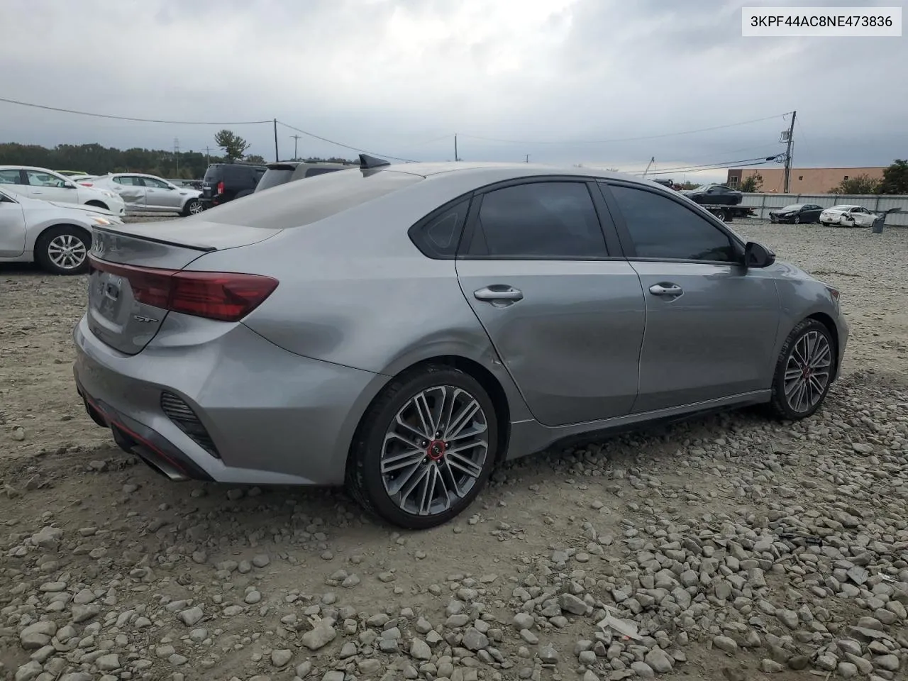 2022 Kia Forte Gt VIN: 3KPF44AC8NE473836 Lot: 74742984