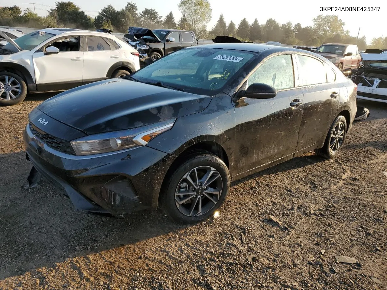 2022 Kia Forte Fe VIN: 3KPF24AD8NE425347 Lot: 75209304